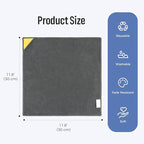 loukin 2 Pack Magnetic Whiteboard Cleaning Cloth, Dry Erase Cleaning Cloth for Classroom, Home and Office Use, Reusable & Washable, Gray, 12" x 12", 1 Bottle of 3.4 fl oz Whiteboard Cleaner Included