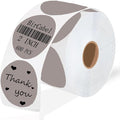 2 Inch Gray Round Thermal Labels, 600 Labels/Roll,Self-Adhesive Circle Inventory Stickers, Multi-Purpose Round Roll Thermal Printing Stickers for Business and Domestic Use