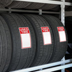 400 Pcs Used Tire Stickers 2.75" x 6" Large Sale Price Tags & Inventory Stickers for Wheels, Waterproof Adhesive Used Tire Labels with Writable Blank Space for Shops Resale Supplies