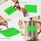 500 Pcs Large Moving Labels for Boxes 3 ×5 Inch Vinyl Self Adhesive Rectangle Stickers Color Coding Labels Waterproof Removable for Storage Bins Classroom Office Warehouse, Fluorescent Green