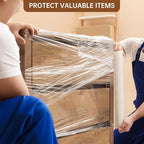 Stretch Wrap Roll 20" x 1,500ft, 80 Gauge – Clear Plastic Wrap for Moving, Packing, Pallet & Furniture – Heavy Duty Shrink Wrap Alternative, Industrial Strength Stretch Film (4 Rolls/Case)