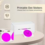 3 X 3 Inch Round Thermal Labels Circle Color Coding Labels Printable Waterproof 500PCS Round Stickers Adhesive Writable for Office, Home, Garage, DIY Sticker, Name Tag,Fluorescent Purple