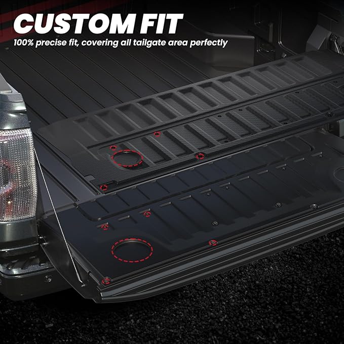 LASFIT Tailgate Mat for Ford Ranger 2025 2024 Truck Tailgate Liner All Weather Protector TPE Durable Tailgate Cover Easy to Install Remove Clean