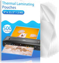 Clear Thermal Laminating Pouches – 9 x 11.5 Inch, 3 mil Thick (500 Pack) – Professional-Grade Lamination Sheets for Documents, Photos & Crafts – Fits 8.5 x 11 Letter Size Paper - [3mil 500 Packs]