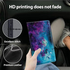 Car Registration and Insurance Holder, Leather Car Glove Box Organizer, Cool Car Accessories for ID, Driver's License Cards & Essential Document, business cards, Men&Women,Shining Starry Sky