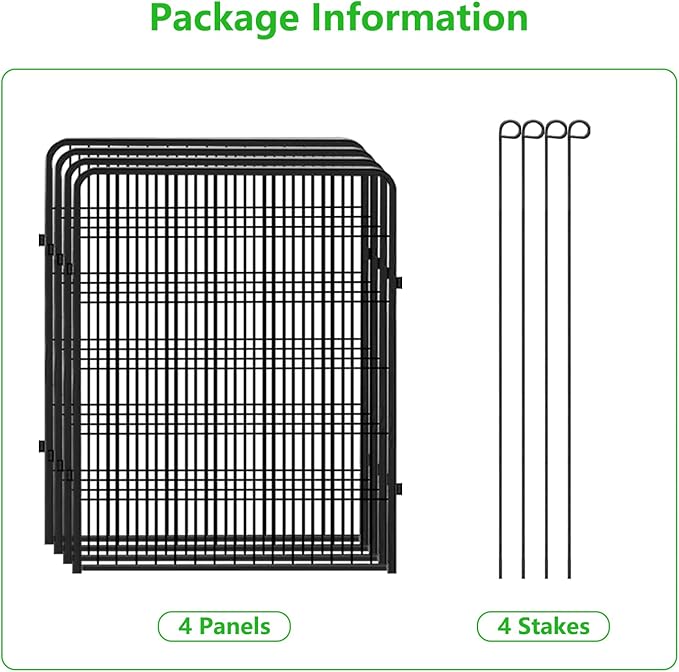 Decorative Metal Garden Fence Add-on Fence Panels, 40in(H) x 5.3Ft(L) No Dig Fence 2 Panels Fencing for Dogs Animal Barrier Fence Garden Fencing for Yard, Patio, Without Gate