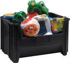 Hudson Exchange 20" x 15" x 12.5" (3 Pack) Plastic Giant Stackable Hopper Bin Container, Black