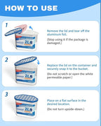Vacplus Moisture Absorber Buckets – Large Capacity Dehumidifier and Humidity Absorber for Closet, Basement, Bathroom, RV, and Storage Areas, Unscented, 2 lbs, 6 Pack