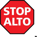 Standard Red Stop Sign in Spanish/English- Floor Marking, 36"