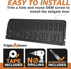 TripleAliners Tailgate Mat Compatible with Ford Ranger 2019-2023 Accessories Truck Tailgate Liner Bed Cover All-Weather Protector Cargo Cover Custom Fit for 2019-2023 Ranger