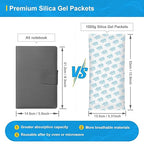 Large Desiccant Packs, 1000 Gram 4 Packs Container Desiccant, Silica Gel Car Dehumidifier by Reusable, Large Moisture Absorbers for Electric Tool, Basement, 3D Filaments and Safes