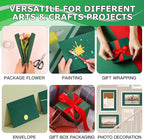 Vanhench 17.8"x1500" (125') Green Wrapping Paper, Kraft Craft Paper Roll for Christmas, Graduation, Floral Bouquet Packing, Gifts Crafts Pack, for Poster Bulletin Board Construction, Moving Supplies