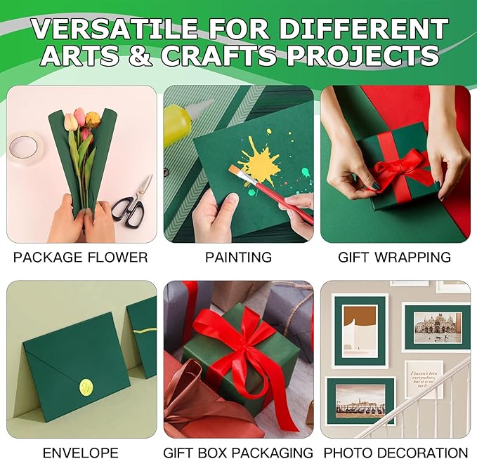 Vanhench 17.5"×963" (80 1/4FT) Parrot Green Wrapping Paper Roll for Christmas, Wedding, Birthday, Fathers Day, Wrapping Paper for Men, Bouquet Flower Crafts Poster, Green Bulletin Board Paper Roll