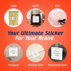 100 Custom Vinyl Stickers - Upload Your own Image, Text, Design, Logo - Personalized Logo Labels for Handmade, Packaging, Bottle, Jars, Candle, Brand Stickers (Silver Marble, 2x2 Square)