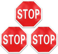 3 Pack Large Stop Signs, 30 x 30 Inches Street Road Sign, UV Protected and Weather Resistant, Octagon Rust Free Aluminum Sign, 2 Pre-drilled Holes