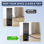 Braided Cable Sleeving, PET Expandable Braided Cable Sleeve, Flexible Mesh Sleeving Cord Management for Audio Video and Other Home Device, Cord Protector from Pets (Black Blue-2, 1/8")