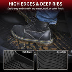 LASFIT Floor Mats for Mercedes Benz GLC 2023-2026 (Coupe Only for 2024-2026), GLC300 / GLC350e / GLC43 AMG/GLC 63 AMG S E, All Weather TPE Floor Liners Custom Fit GLC Car Mats 1st & 2nd Row Set