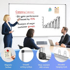 Magnetic Dry Erase Whiteboard - 40 x 72 Inch White Board - Large Wall-Mounted Board with Silver Aluminum Frame, 1 Magnetic Eraser, 2 Pens, Detachable Marker Tray, 6 Magnets