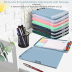 SFLHHDM Clip Boards 8.5x11 with Storage, Heavy Duty Storage Clipboard, Nursing Clipboard Folder with Pen Holder, Clipboards with Low Profile Clip, Nurse Clipboards Binder Case for Classroom