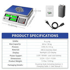 MEIYA Industrial Counting Scale, 30kg/0.5g Digital Coin Scale for Coin, Parts, High Precision Electronic Gram Scale with RS232 Port for Connecting Computer or Printer,kg/g/lb Switching, LCD Display