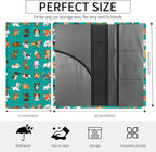 Premium Car Registration and Insurance Card Holder, Cute PU Leather Car Document Holder, Vehicle Glove Box Car Organizer with Magnetic Closure for Driver License, Cards Colorful Cute Dogs