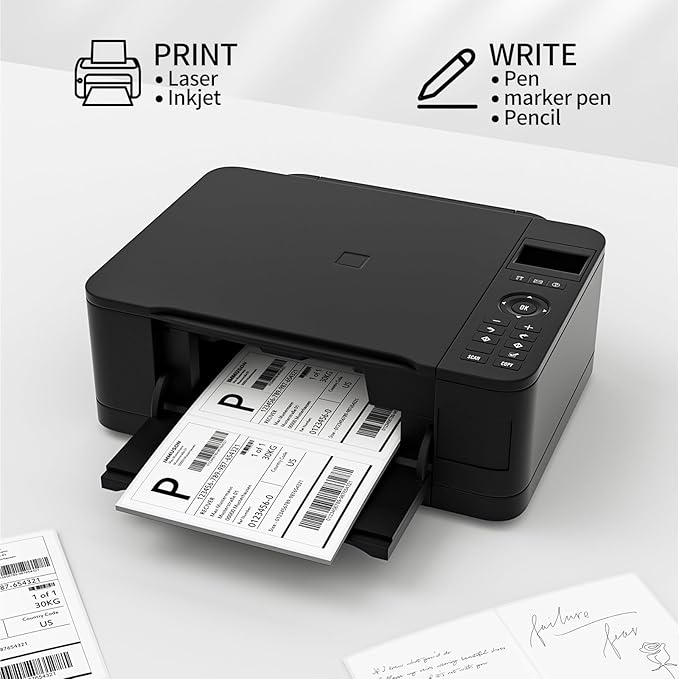 Shipping Label 2 per Sheet /8.5 "x 5.5" Mailing Labels for Laser and Inkjet Printers, Half Page Self Adhesive Sticker Labels for Packages(100 Sheets, 200 Labels)