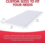 Foamy Foam High Density 4 inch Thick, 18 inch Wide, 72 inch Long Upholstery Foam, Cushion Replacement