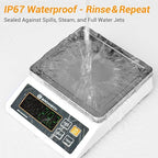 Gram Scale Waterproof Counting Function Weighs Gram, Pound & Kilogram, 13lb Capacity, 0.001lb Increment, Stainless Steel Platform, Perfect for Baker, Pastry Chefs, Homebrewing, Food Production