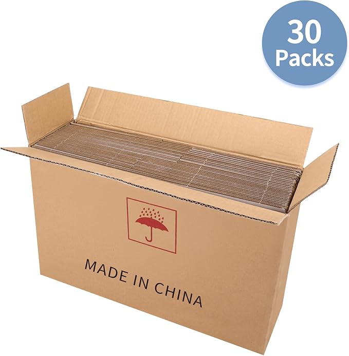 Hoikwo 9x7x3 Shipping Boxes Set of 30, White Corrugated Cardboard Box for Small Business for Packaging Mailing