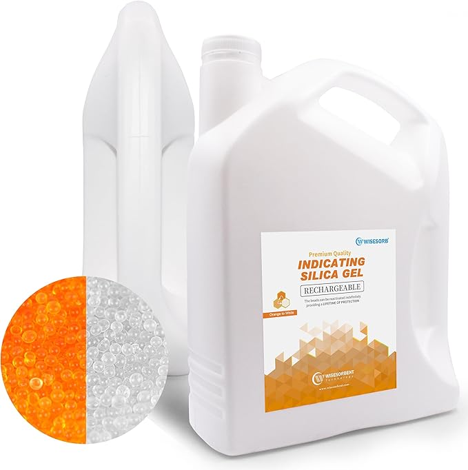 [37.5 LBS] Orange Premium Indicating Silica Gel Beads (Industry Standard 3-5 mm) - Reusable Desiccant Beads Silica Gel Dehumidifier
