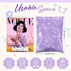 Metronic Poly Mailers 10x13 Inch 100pc Shipping Bags for Clothes,Self Adhesive Shipping Envelopes for Small Business,Waterproof Mailers Poly Bags for Shipping,Packaging Mailing Bags Purple Butterfly