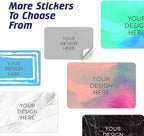 100 Custom Vinyl Stickers - Upload Your own Image, Text, Design, Logo - Personalized Logo Labels for Handmade, Packaging, Bottle, Jars, Candle, Brand Stickers (Gray, 5x3)