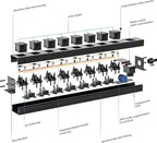 CRST 8 Outlet Metal Heavy Duty Power Strip, 2100J Surge Protector, 6FT Cord Mountable Wide Spaced Industrial Power Strip,15A/1875W