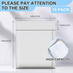 Ireer 10 Pack Extra Large 14 x 19" Bubble Mailers Poly Padded Envelopes Cushioned Mailing Envelopes Bubble Padded Mailers Self Adhesive Waterproof Shipping Bags for Business Christmas Gift Packaging