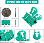 Silicone Grip Tip Binder Clips 52 Pack - Color-Coded Medium 1.25 Inch Alphabet Clips for Office, School, Crafts & Quilting | 2 Full Sets A-Z in 4 Assorted Colors | Easy Grip & Decorative Organization