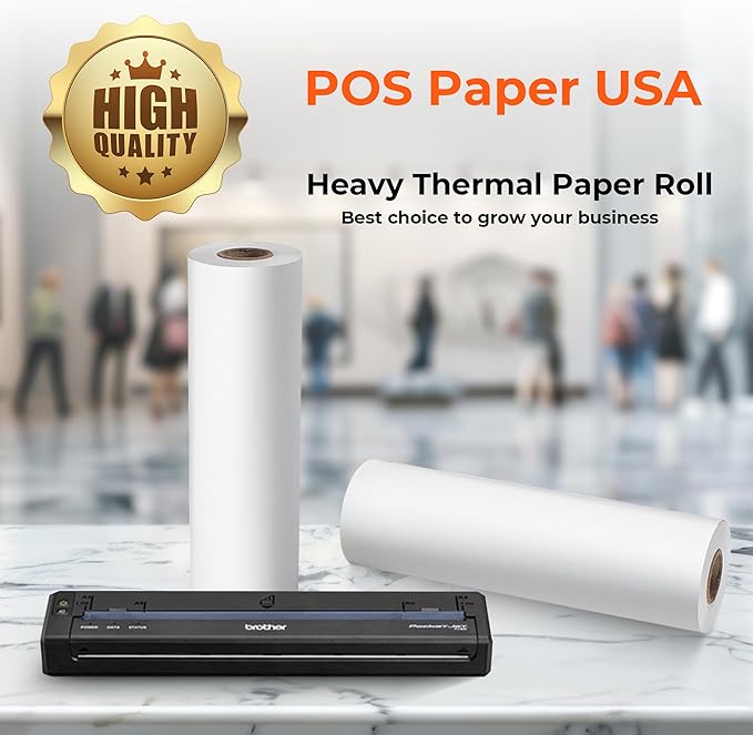 8 1/2" x 100' Heavy Thermal Paper for Brother PocketJet Printers (6 Rolls/Case) - BPA Free