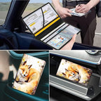 Car Registration and Insurance Holder, Leather Car Glove Box Organizer, Cool Car Accessories for ID, Driver's License Cards & Essential Document,business cards,Men&Women,Watercolor Foxs
