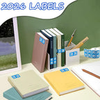 500 Pcs 2026 Year Stickers, Waterproof File Folder Labels, Self-Adhesive Rectangle Tabs for End Folders and Envelopes, Number Tabs, Office and Home Supplies (Blue)