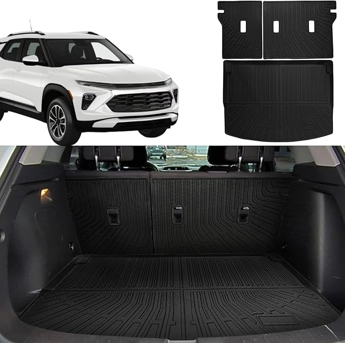 Cargo Liner Fits for Chevy Chevrolet Trailblazer 2021 2025 2024 2023 2022 Trunk Liner All Weather Cargo Mat, Custom Fit TPE Anti-Slip Car Seat Back Protector Accessories (with Backseat Mat)
