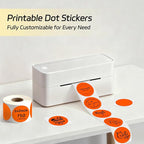 2 inch Dot Stickers Labels Circle Garage Sale Sticker 750Pcs Round Thermal Printer Stickers Printable Writable Price Labels for Yard Sale, Fluorescent Orange