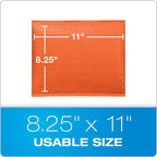 Quality Park Bubble Mailers, 8.5 x 11 Inch, Orange Poly Mailers, Padded Envelopes, Shipping Envelopes, Water Resistant, Self Seal, 25 per box (QUA85868), Letter
