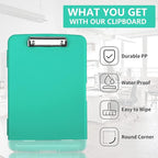 SFLHHDM Clipboard with Storage, Clip Boards 8.5x11, Plastic Clipboards with Pen Holder, Clip Board with Storage Compartments, Nurse Clipboard with Storage for Classroom, Student, Teacher