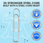 Paper Clips, Zomilla 1000 Pcs Paperclips (10 Boxes of 100 Each), 1-2/7" Medium Paper Clip, Rustproof 1.3 Inches Metal Paper Clip for Office, School, Home - Silver