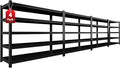 4PCS 59''W/72''H Garage Shelving Units Heavy Duty 3500LBS Metal Storage Shelves Adjustable Steel Industrial Shelving 5 Tier Storage Shelf Rack for Basement, Warehouse