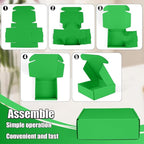 Small Shipping Boxes, 50 Pack Cardboard Box Corrugated Mailer Boxes Small Corrugated Boxes For Shipping Packaging Craft Gifts Giving Products, 6 x 4 x 1.6 Inches (Grass Green)