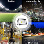 400W LED Flood Light Outdoor,2400W Equivalent 40000LM 6000K Daylight White Super Bright FloodLight with Plug,85-285V IP66 Waterproof Commercial Lighting for Fields,Counts,Arena,Stadium