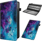 Car Registration and Insurance Holder, Leather Car Glove Box Organizer, Cool Car Accessories for ID, Driver's License Cards & Essential Document, business cards, Men&Women,Shining Starry Sky