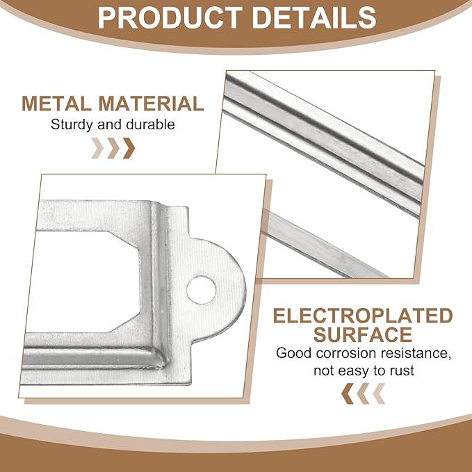 PATIKIL 60x17mm Metal Label Holders, 30 PCS Label Name Card Tag Frames with Screws for Office Library File Cabinets Shelves Wood Drawers Fabric Bins, White Nickel