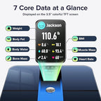 RunStar Scale for Body Weight, Precision Digital Bathroom Smart Scale with 3.5" TFT Color Large Display for BMI Muscle Mass Heart Rate, 22 Body Composition Analyzer Sync APP, 400lb