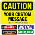 Custom Caution Sign, OSHA Sign, 10x7 Inches, Rust Free .040 Aluminum, Fade Resistant, Indoor/Outdoor Use, Made in USA by Signs